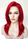 Medium Straight Red Lace Front Synthetic Hair Wig LF1324