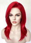 Medium Straight Red Lace Front Synthetic Hair Wig LF1324