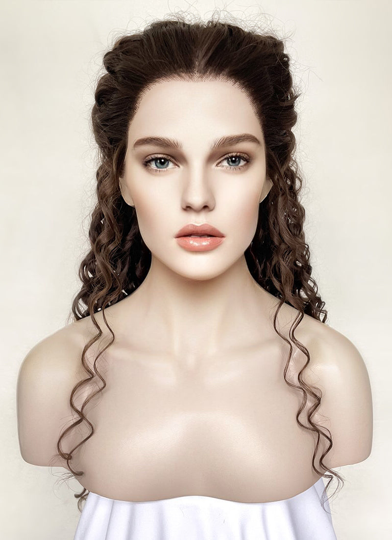 Star Wars Padme Amidala Brunette Braided Lace Front Synthetic Wig LF2144