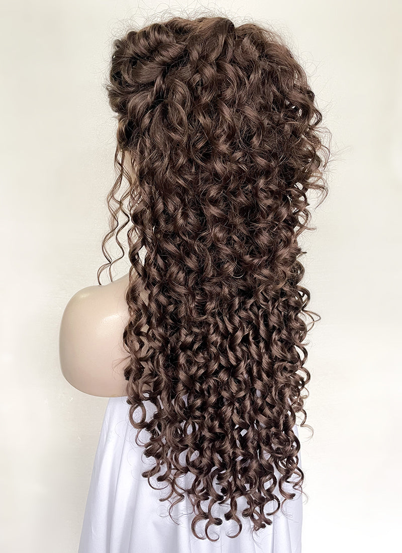 Star Wars Padme Amidala Brunette Braided Lace Front Synthetic Wig LF2144