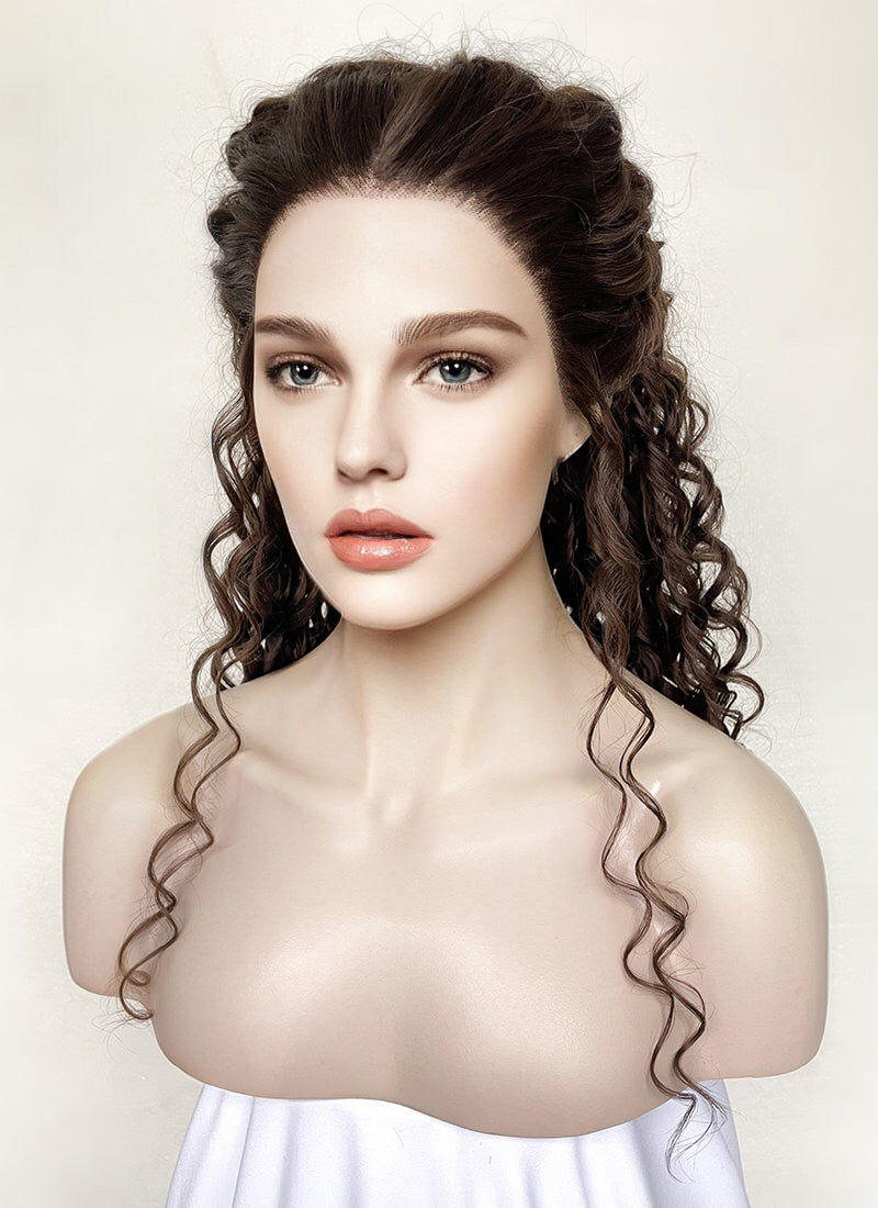 Star Wars Padme Amidala Brunette Braided Lace Front Synthetic Wig LF2144