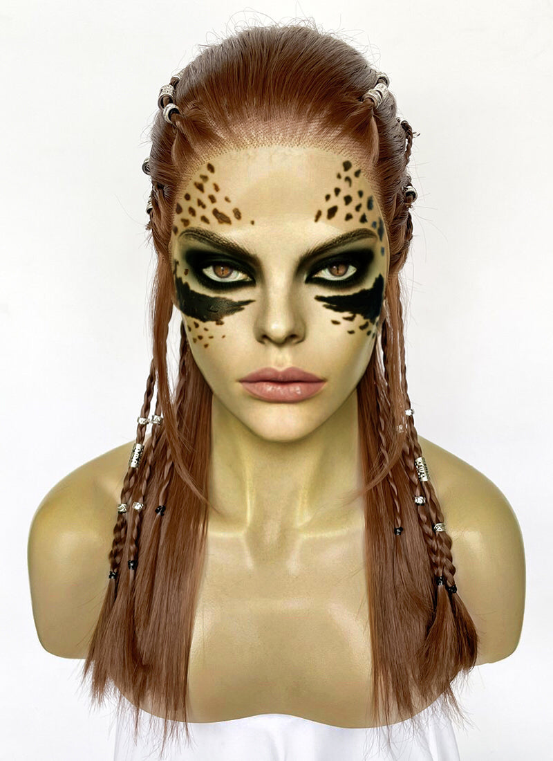 Baldur's Gate 3 Laezel Chestnut Brown Braided Lace Front Synthetic Wig