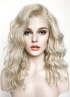 Long Wavy Light Ash Blonde Lace Front Synthetic Hair Wig LF6004