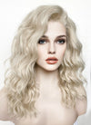 Long Wavy Light Ash Blonde Lace Front Synthetic Hair Wig LF6004