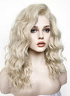 Long Wavy Light Ash Blonde Lace Front Synthetic Hair Wig LF6004