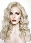 Long Wavy Light Ash Blonde Lace Front Synthetic Hair Wig LF6004