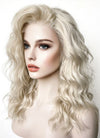 Long Wavy Light Ash Blonde Lace Front Synthetic Hair Wig LF6004