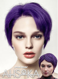 Star Wars Ahsoka Sabine Wren Purple Lace Front Synthetic Wig LF6030
