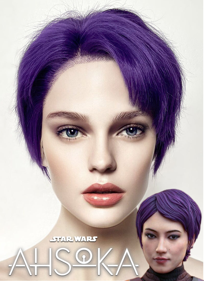 Star Wars Ahsoka Sabine Wren Purple Lace Front Synthetic Wig LF6030