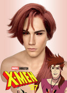 X-MEN 97 Gambit Straight Yaki Auburn Lace Front Synthetic Men's Wig LF6057