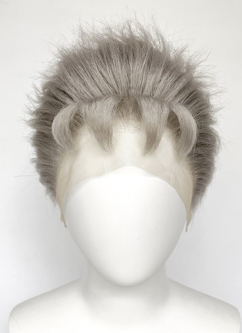 JoJo's Bizarre Adventure Stardust Crusaders Old Joseph Joestar Grey Lace Front Synthetic Men's Wig LF6064