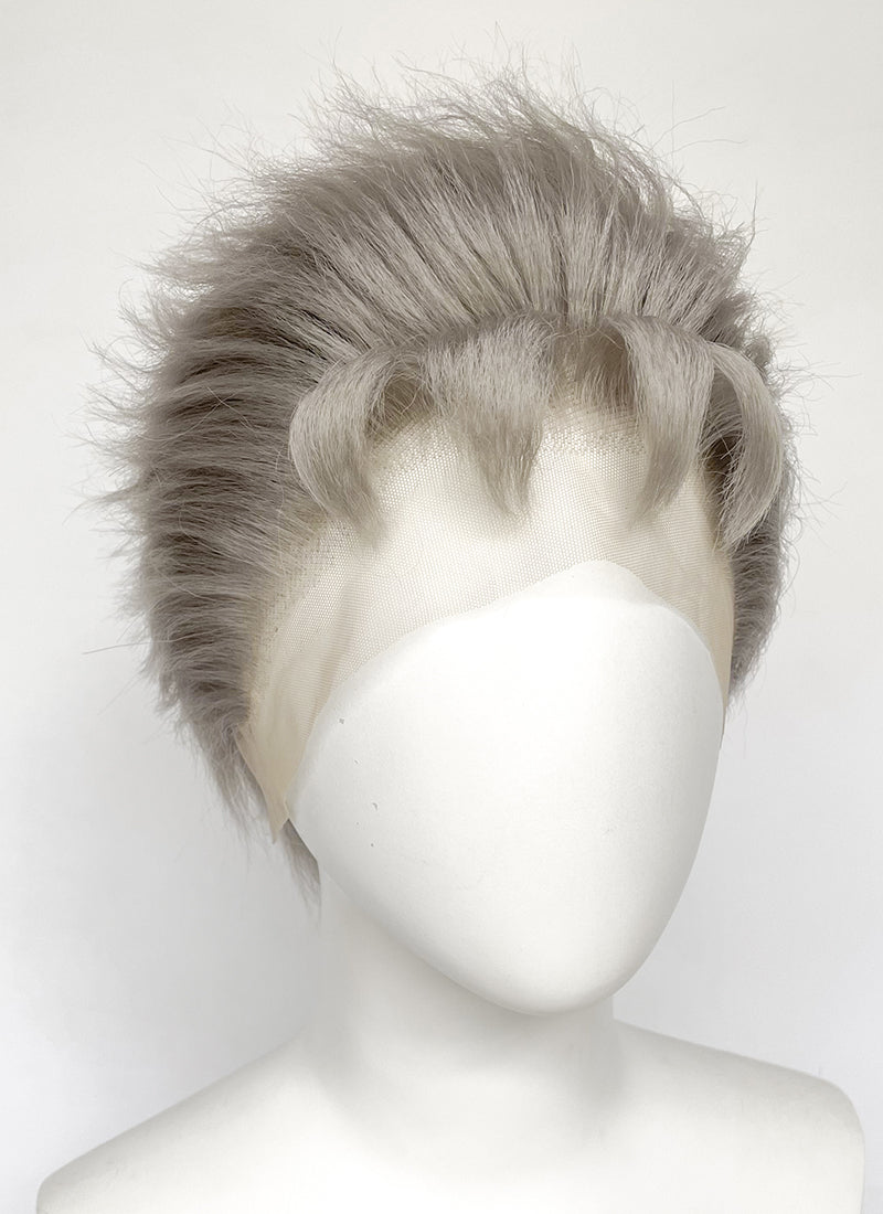 JoJo's Bizarre Adventure Stardust Crusaders Old Joseph Joestar Grey Lace Front Synthetic Men's Wig LF6064
