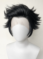 Hazbin Hotel Husk Black Lace Front Synthetic Men's Wig LF6068