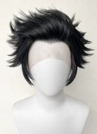 Hazbin Hotel Husk Black Lace Front Synthetic Men's Wig LF6068