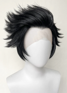 Hazbin Hotel Husk Black Lace Front Synthetic Men's Wig LF6068