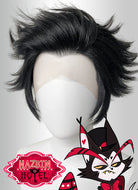 Hazbin Hotel Husk Black Lace Front Synthetic Men's Wig LF6068