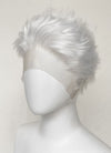 Short White Lace Front Synthetic Hair Men's Wig LF6077