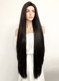Final Fantasy Remake Tifa Lockhart Long Straight Natural Black Lace Front Synthetic Wig LF701AA
