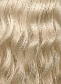 Long Wavy Ash Blonde With Brown Roots Lace Front Synthetic Hair Wig LFK5501