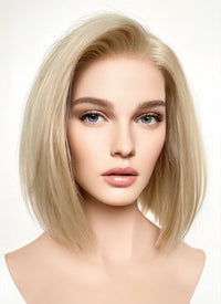 Short Straight Bob Blonde Lace Front Synthetic Hair Wig LFK5542