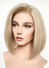 Short Straight Bob Blonde Lace Front Synthetic Hair Wig LFK5542