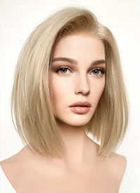 Short Straight Bob Blonde Lace Front Synthetic Hair Wig LFK5542