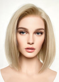 Short Straight Bob Blonde Lace Front Synthetic Hair Wig LFK5542
