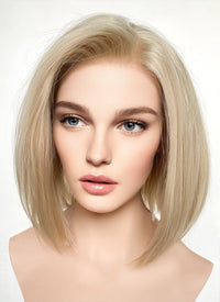 Short Straight Bob Blonde Lace Front Synthetic Hair Wig LFK5542