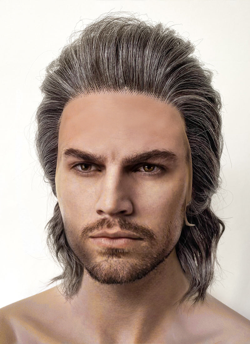 Baldur's Gate 3 Gale Mixed Brown Lace Front Synthetic Men's Wig LFK556