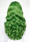 Long Wavy Yaki Green Lace Front Synthetic Hair Wig LN6033
