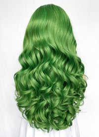 Long Wavy Yaki Green Lace Front Synthetic Hair Wig LN6033