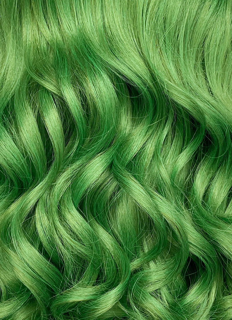 Long Wavy Yaki Green Lace Front Synthetic Hair Wig LN6033