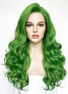 Long Wavy Yaki Green Lace Front Synthetic Hair Wig LN6033