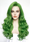 Long Wavy Yaki Green Lace Front Synthetic Hair Wig LN6033