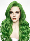 Long Wavy Yaki Green Lace Front Synthetic Hair Wig LN6033