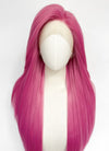 Long Straight Yaki Hot Pink Lace Front Synthetic Hair Wig LN6037