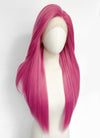 Long Straight Yaki Hot Pink Lace Front Synthetic Hair Wig LN6037