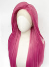 Long Straight Yaki Hot Pink Lace Front Synthetic Hair Wig LN6037