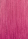 Long Straight Yaki Hot Pink Lace Front Synthetic Hair Wig LN6037