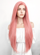 My Little Pony Fluttershy Long Straight Pastel Pink Lace Front Synthetic Wig LW238B