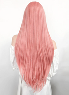 My Little Pony Fluttershy Long Straight Pastel Pink Lace Front Synthetic Wig LW238B