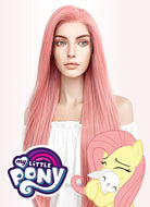 My Little Pony Fluttershy Long Straight Pastel Pink Lace Front Synthetic Wig LW238B