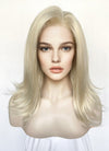 Medium Straight Pastel Ash Blonde Lace Front Synthetic Hair Wig LW4029