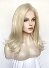 Medium Straight Pastel Ash Blonde Lace Front Synthetic Hair Wig LW4029