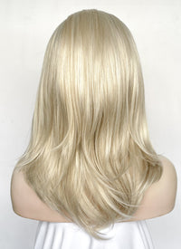 Medium Straight Pastel Ash Blonde Lace Front Synthetic Hair Wig LW4029
