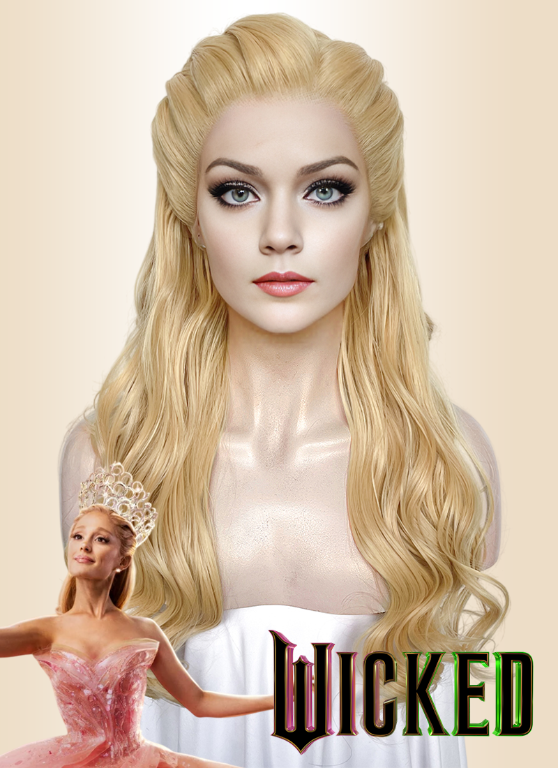 The Wizard of Oz Glinda Blonde Wavy Lace Front Synthetic Hair Wig LW4048