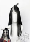 Critical Role Laudna Black Mixed White Synthetic Lace Front Synthetic Wig LW4059