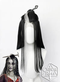 Critical Role Laudna Black Mixed White Synthetic Lace Front Synthetic Wig LW4059