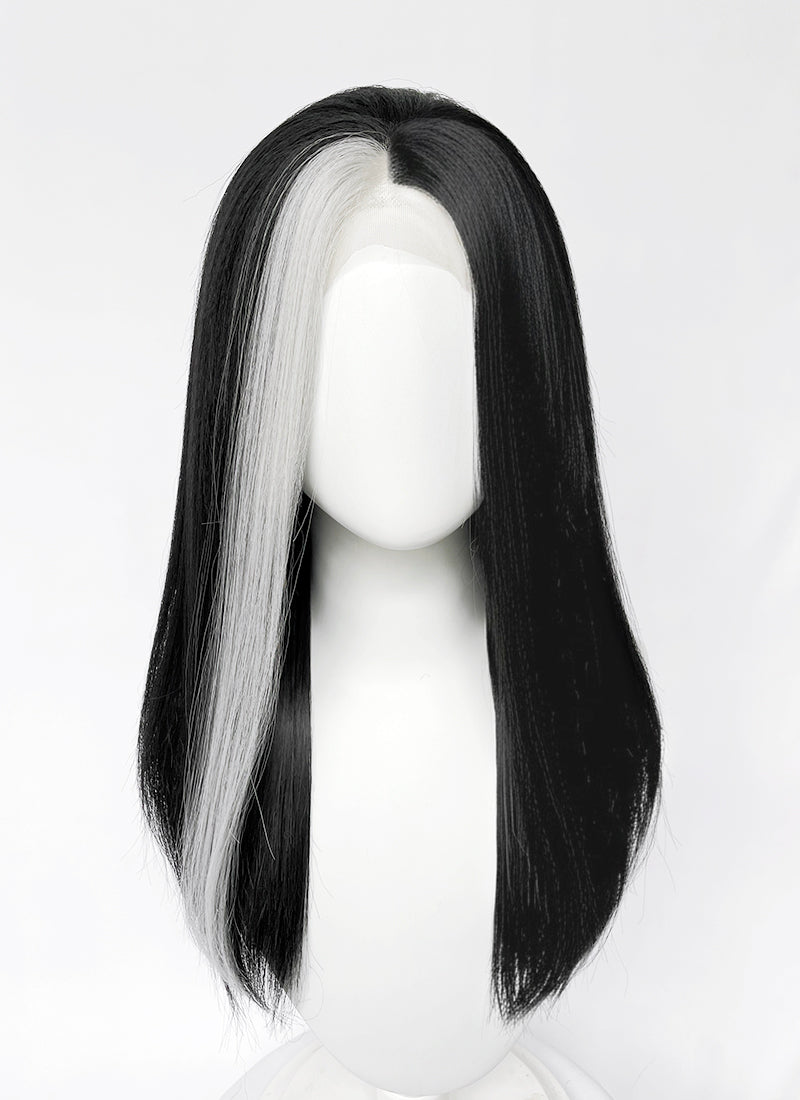 Critical Role Laudna Black Mixed White Synthetic Lace Front Synthetic Wig LW4059