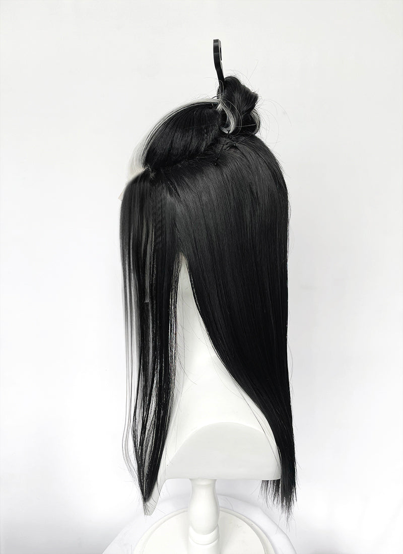 Critical Role Laudna Black Mixed White Synthetic Lace Front Synthetic Wig LW4059